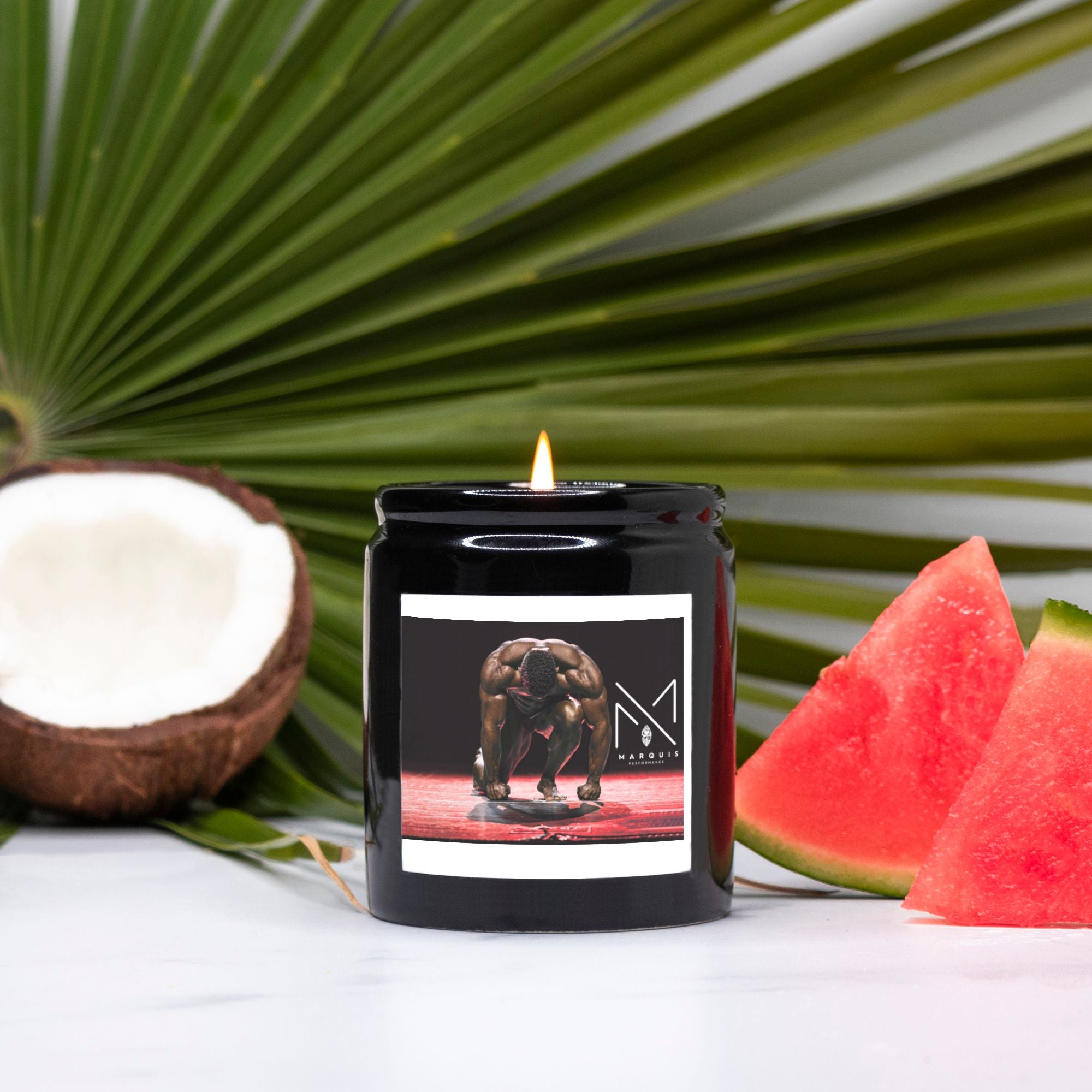 Candle Ceramic 8oz (Black)