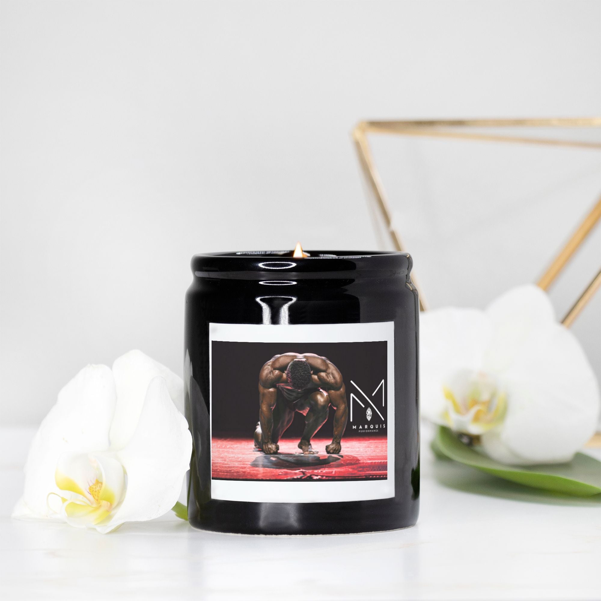 Candle Ceramic 8oz (Black)